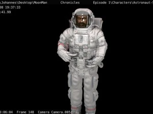 3D宇宙飛行士 3Dモデル