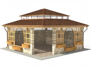 big gazebo Modèle 3D