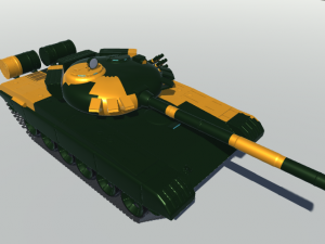 tank t-72 Modello 3D