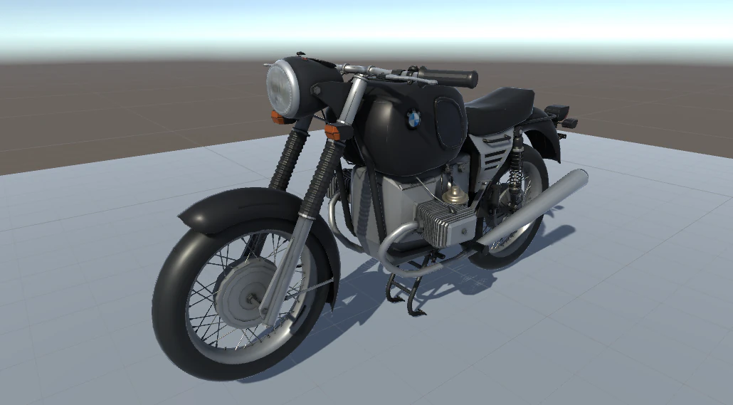 motorcycle bmw 75 3D Model .c4d .max .obj .3ds .fbx .stl .blend