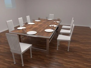 eettafel set 3D Model