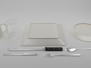 dishes set 3D Model