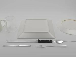 dishes set 3D Model