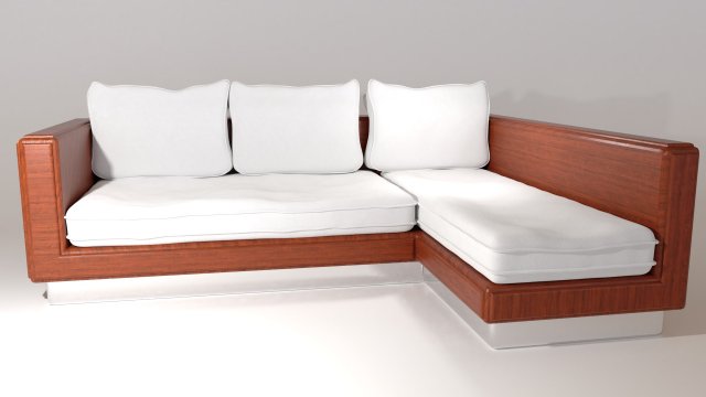wooden couch 3D Model .c4d .max .obj .3ds .fbx .stl .blend 