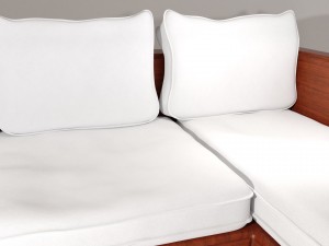 wooden couch 3D Model