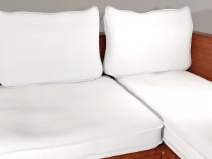 wooden couch 3D Model
