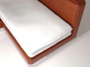 wooden couch 3D Model