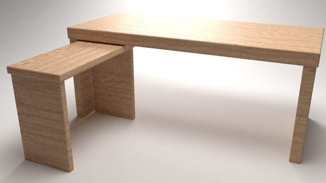 office computer table Modelo 3D .c4d .max .obj .3ds .fbx .stl .blend 