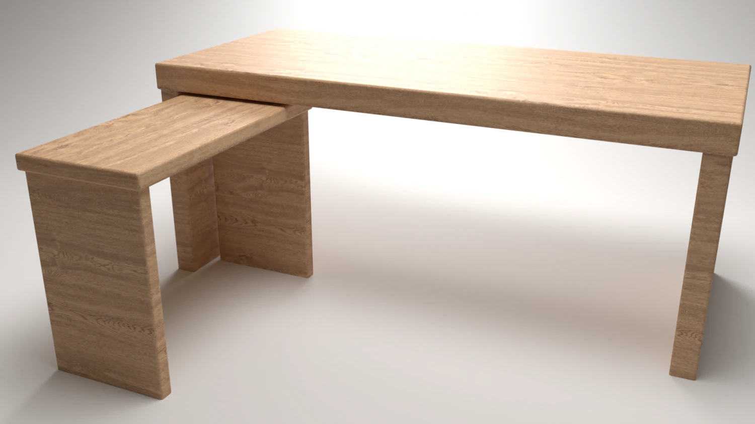office computer table 3D Model .c4d .max .obj .3ds .fbx .stl .blend 