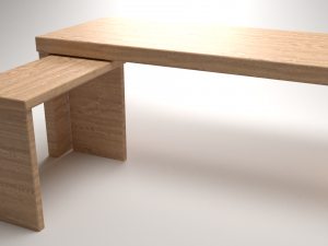 office computer table 3D मॉडल