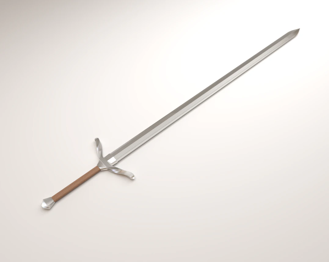 polished sword 3D Model .c4d .max .obj .3ds .fbx .stl .blend 