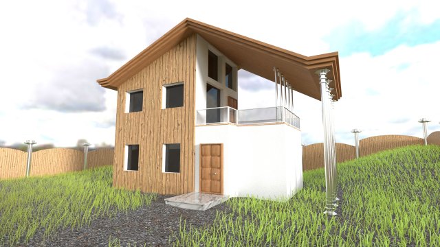 house exterior 3Dモデル .c4d .max .obj .3ds .fbx .stl .blend