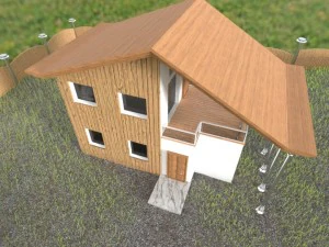 zewnątrz domu Model 3D