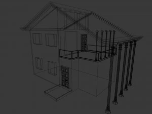 zewnątrz domu Model 3D