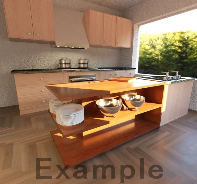 realistic kitchen Modello 3D .c4d .max .obj .3ds .fbx .stl .blend 
