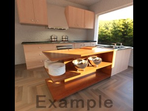 realistic kitchen Modèle 3D