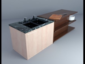 realistic kitchen Modello 3D