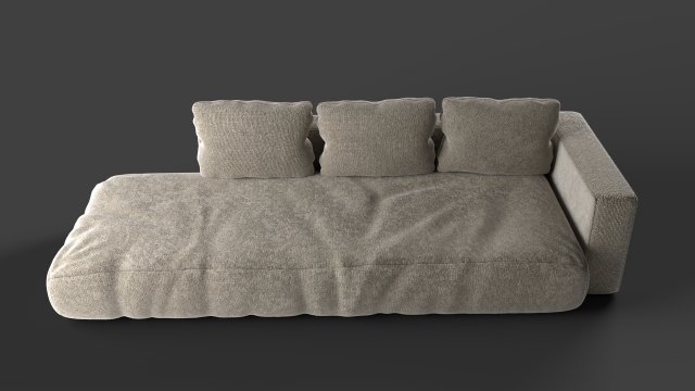 soft sofa 3D Model .c4d .max .obj .3ds .fbx .stl .blend 