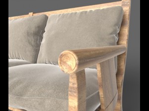 wooden pavillon Modello 3D