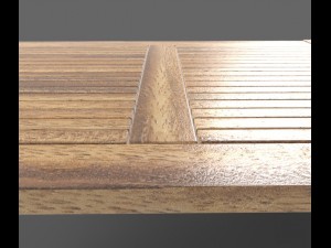 wooden pavillon Modello 3D