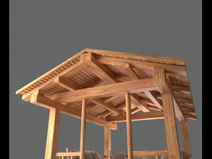 wooden pavillon 3D Model