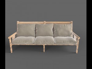 wooden pavillon Modello 3D