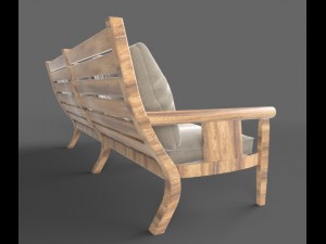 wooden pavillon Modello 3D