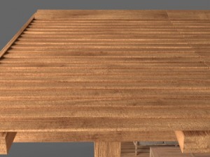 wooden pavillon Modello 3D