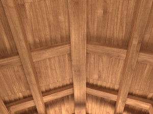 wooden pavillon Modello 3D