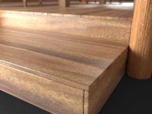 wooden pavillon Modello 3D