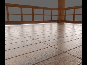 wooden pavillon Modello 3D