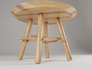 round side table 3D मॉडल