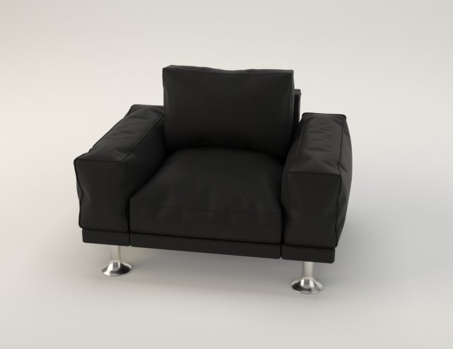 modern leather chair Modello 3D .c4d .max .obj .3ds .fbx .stl .blend 