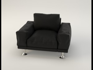 modern leather chair 3D मॉडल