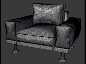 livingroom furniture pack 3D Model