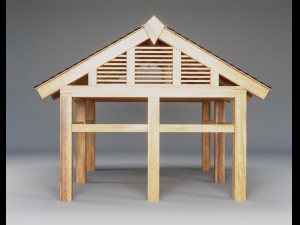 wooden carport 3D Модель