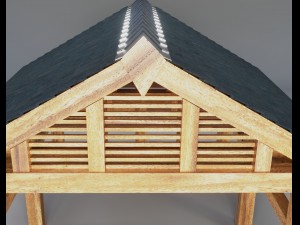 wooden carport 3D Модель