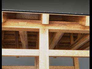 wooden carport 3D Model