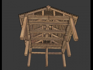 wooden carport 3D Модель