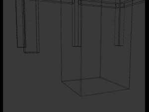 wooden carport 3D Model