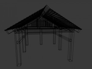 wooden carport 3D Модель