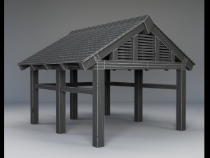 wooden carport 3D Модель