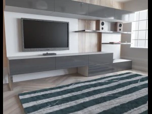 wood stiled livingroom 3D Model