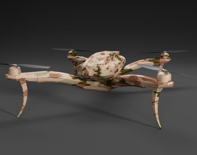 quadrocopter drone camouflage 3D मॉडल .c4d .max .obj .3ds .fbx .stl .blend 