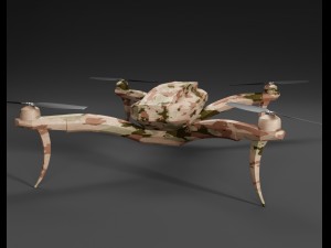 quadrocopter drone camouflage 3D Model