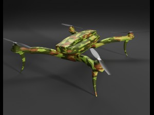 quadrocopter drone camouflage 3D मॉडल