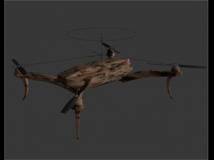 quadrocopter drone camouflage 3D मॉडल