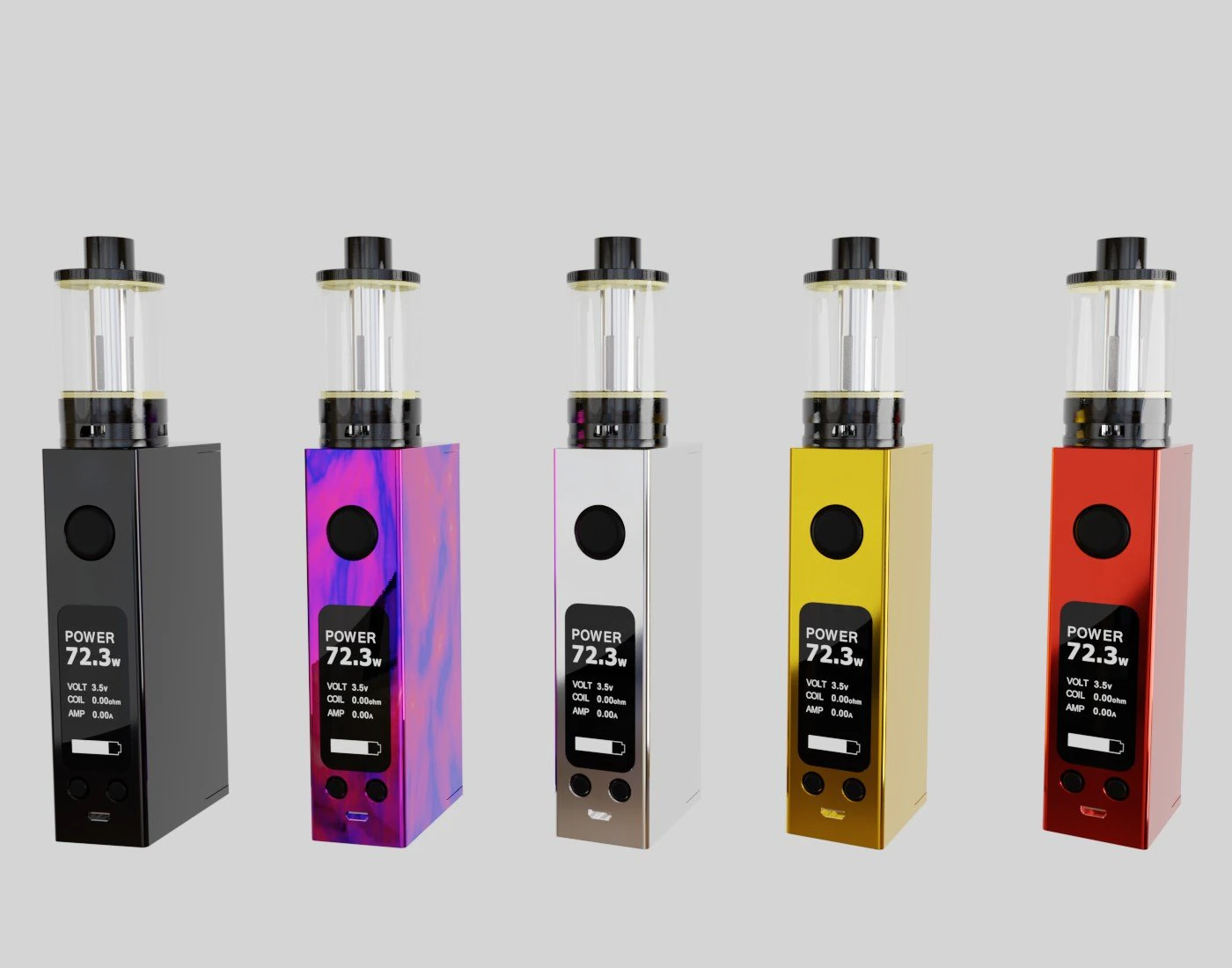 e cigarette 3D Model .c4d .max .obj .3ds .fbx .stl .blend 