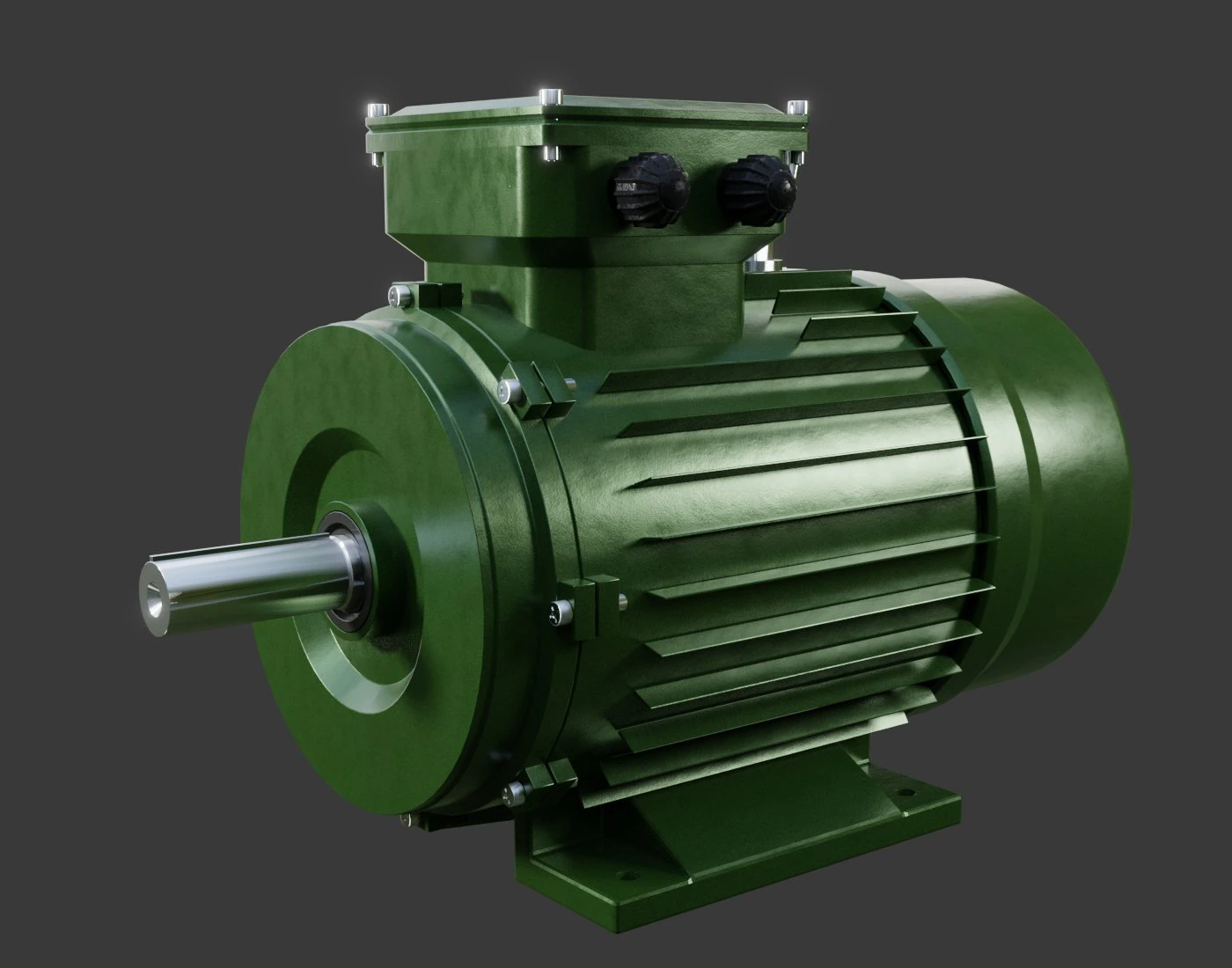 electric motor 3D Model .c4d .max .obj .3ds .fbx .stl .blend 
