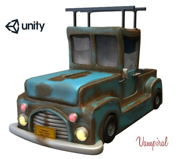 cartoon car 3D Model .c4d .max .obj .3ds .fbx .stl .blend 